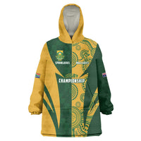 South Africa Australia Rugby Custom Wearable Blanket Hoodie Springboks Wallabies Together - Wonder Print Shop