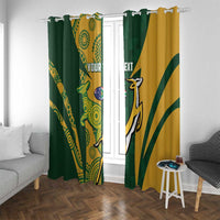 South Africa Australia Rugby Custom Window Curtain Springboks Wallabies Together - Wonder Print Shop
