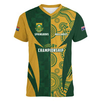 South Africa Australia Rugby Custom Women V-Neck T-Shirt Springboks Wallabies Together - Wonder Print Shop