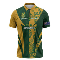 South Africa Australia Rugby Custom Zipper Polo Shirt Springboks Wallabies Together - Wonder Print Shop