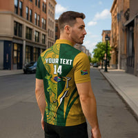 South Africa Australia Rugby Custom Zipper Polo Shirt Springboks Wallabies Together - Wonder Print Shop