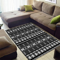 Pano De Terra Motifs Cabo Verde Area Rug Black Color