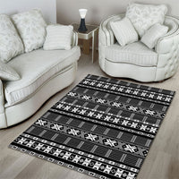 Pano De Terra Motifs Cabo Verde Area Rug Black Color
