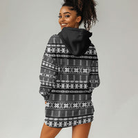 Pano De Terra Motifs Cabo Verde Hoodie Dress Black Color