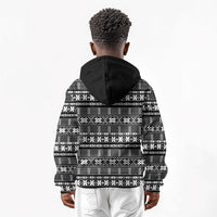Pano De Terra Motifs Cabo Verde Kid Hoodie Black Color