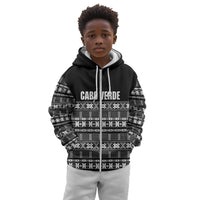 Pano De Terra Motifs Cabo Verde Kid Hoodie Black Color