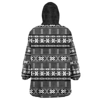 Pano De Terra Motifs Cabo Verde Kid Wearable Blanket Hoodie Black Color