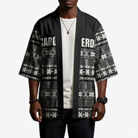 Pano De Terra Motifs Cabo Verde Kimono Black Color