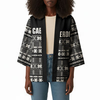 Pano De Terra Motifs Cabo Verde Kimono Black Color
