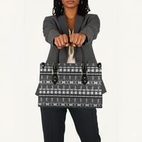 Pano De Terra Motifs Cabo Verde Leather Bag Black Color