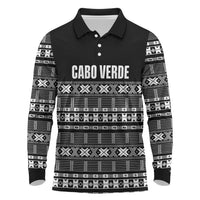 Pano De Terra Motifs Cabo Verde Long Sleeve Polo Shirt Black Color