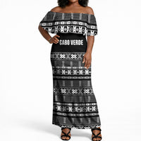 Pano De Terra Motifs Cabo Verde Off Shoulder Maxi Dress Black Color