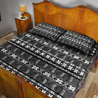 Pano De Terra Motifs Cabo Verde Quilt Bed Set Black Color