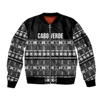 Pano De Terra Motifs Cabo Verde Sleeve Zip Bomber Jacket Black Color
