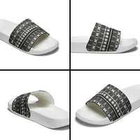 Pano De Terra Motifs Cabo Verde Slide Sandals Black Color