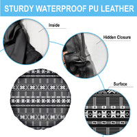 Pano De Terra Motifs Cabo Verde Spare Tire Cover Black Color
