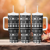 Pano De Terra Motifs Cabo Verde Tumbler With Handle Black Color
