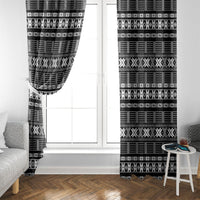 Pano De Terra Motifs Cabo Verde Window Curtain Black Color