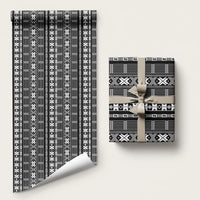 Pano De Terra Motifs Cabo Verde Wrapping Paper Black Color