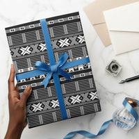Pano De Terra Motifs Cabo Verde Wrapping Paper Black Color
