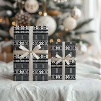 Pano De Terra Motifs Cabo Verde Wrapping Paper Black Color