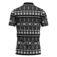 Pano De Terra Motifs Cabo Verde Zipper Polo Shirt Black Color