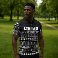 Pano De Terra Motifs Cabo Verde Zipper Polo Shirt Black Color