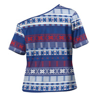 Pano De Terra Motifs Cabo Verde Cross Shoulder Shirt Flag Color
