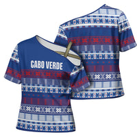 Pano De Terra Motifs Cabo Verde Cross Shoulder Shirt Flag Color