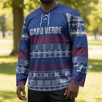 Pano De Terra Motifs Cabo Verde Hockey Jersey Flag Color