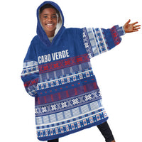 Pano De Terra Motifs Cabo Verde Kid Wearable Blanket Hoodie Flag Color