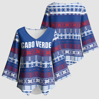 Pano De Terra Motifs Cabo Verde Kimono Sleeve Blouse Flag Color