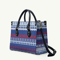 Pano De Terra Motifs Cabo Verde Leather Bag Flag Color