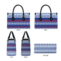 Pano De Terra Motifs Cabo Verde Leather Bag Flag Color