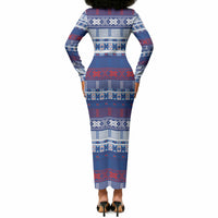 Pano De Terra Motifs Cabo Verde Long Sleeve Bodycon Dress Flag Color