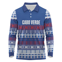 Pano De Terra Motifs Cabo Verde Long Sleeve Polo Shirt Flag Color