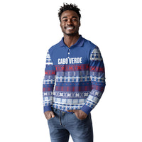 Pano De Terra Motifs Cabo Verde Long Sleeve Polo Shirt Flag Color