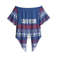 Pano De Terra Motifs Cabo Verde Off Shoulder Wrap Waist Top Flag Color