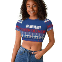 Pano De Terra Motifs Cabo Verde Raglan Cropped T shirt Flag Color