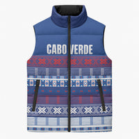 Pano De Terra Motifs Cabo Verde Sleeveless Puffer Jacket Flag Color