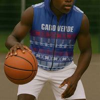 Pano De Terra Motifs Cabo Verde Sleeveless Zip Hoodie Flag Color