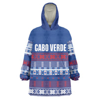 Pano De Terra Motifs Cabo Verde Wearable Blanket Hoodie Flag Color