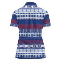 Pano De Terra Motifs Cabo Verde Women Polo Shirt Flag Color