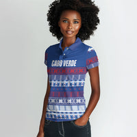Pano De Terra Motifs Cabo Verde Women Polo Shirt Flag Color