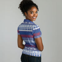 Pano De Terra Motifs Cabo Verde Women Polo Shirt Flag Color
