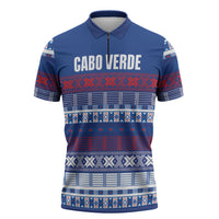 Pano De Terra Motifs Cabo Verde Zipper Polo Shirt Flag Color