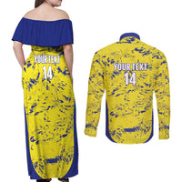 Defence Force Trinidad and Tobago Football Custom Couples Matching Off Shoulder Maxi Dress and Long Sleeve Button Shirt Go Teteron Boy Grunge Vibe - Wonder Print Shop
