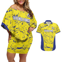 Defence Force Trinidad and Tobago Football Custom Couples Matching Off Shoulder Short Dress and Hawaiian Shirt Go Teteron Boy Grunge Vibe - Wonder Print Shop