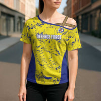 Defence Force Trinidad and Tobago Football Custom Cross Shoulder Shirt Go Teteron Boy Grunge Vibe - Wonder Print Shop