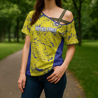 Defence Force Trinidad and Tobago Football Custom Cross Shoulder Shirt Go Teteron Boy Grunge Vibe - Wonder Print Shop